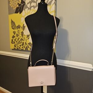 Kate Spade Maisie Medium Pink Crossbody Bag with Flap Closure